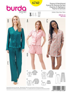 Pyjama- en nachthemdpatroon - Burda 6742