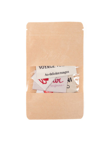 Set van 5 geweven labels - Assortiment Wanderlust