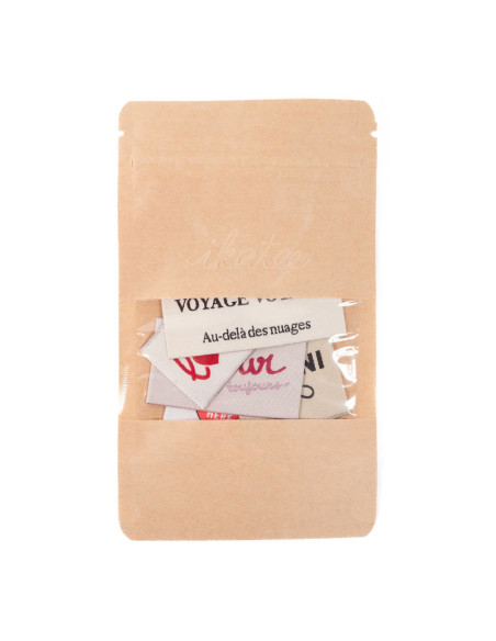 Set van 5 geweven labels - Assortiment Wanderlust