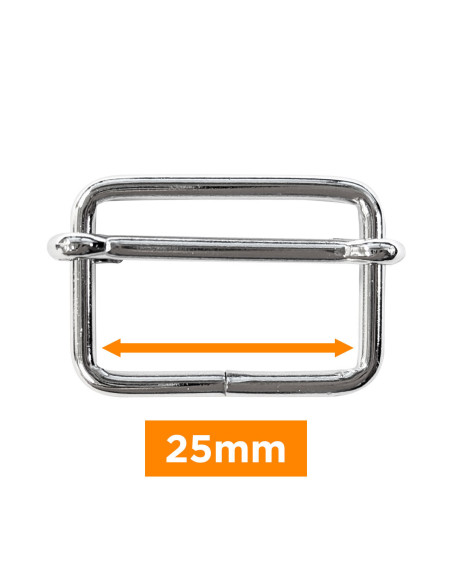 Glijdende gesp - Zilver 25 mm