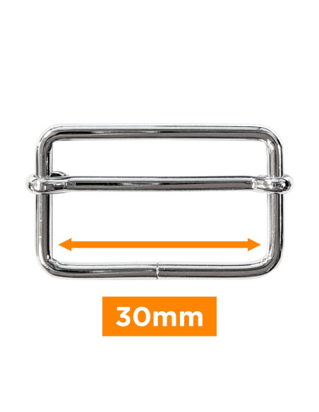 Glijdende gesp - Zilver 30 mm