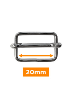 Glijdende gesp - Zilver 20 mm