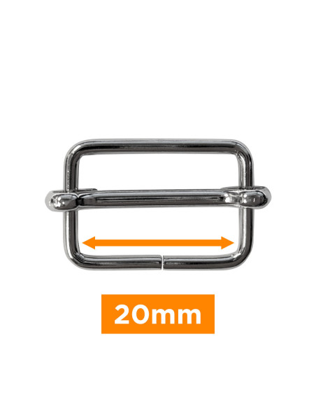 Glijdende gesp - Zilver 20 mm