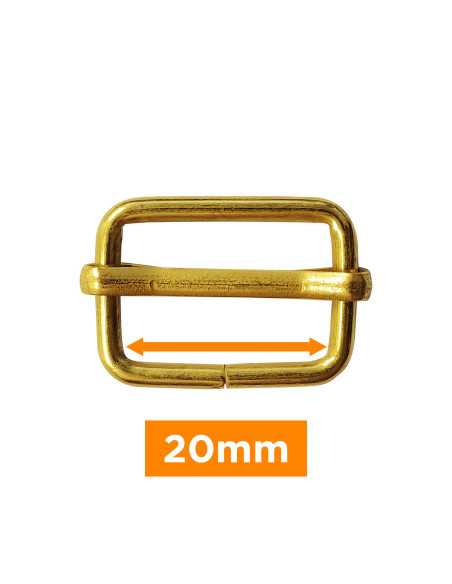 Glijdende gesp - Goud 20 mm