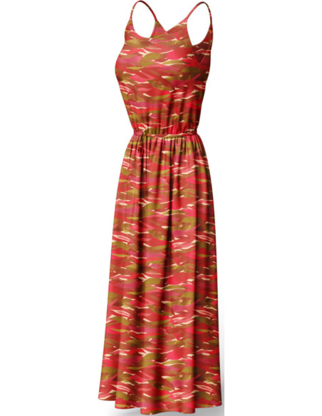 Fantasie viscose stof - Kiyo rood en roze