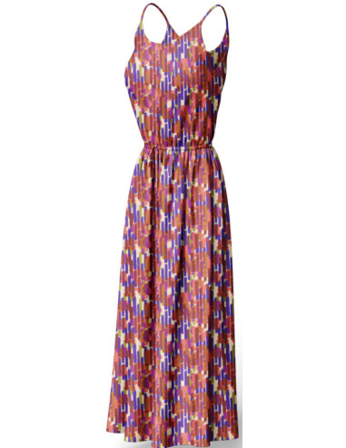 Fantasie viscose stof - Noham blauw en roze
