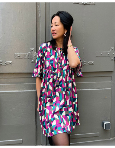Viscose satijnstof Néo Pop - My Dress Made