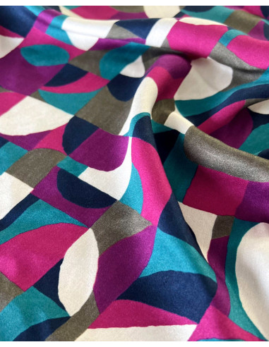 Viscose satijnstof Néo Pop - My Dress Made