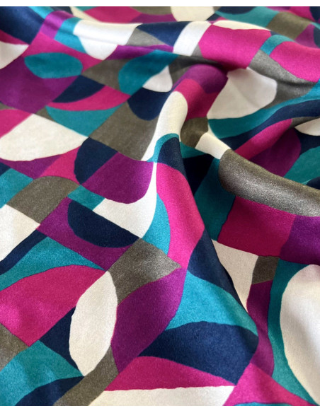Viscose satijnstof Néo Pop - My Dress Made