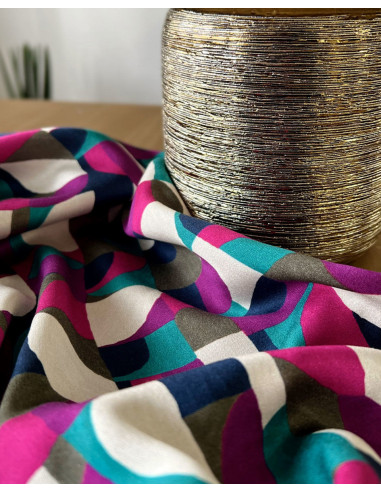 Viscose satijnstof Néo Pop - My Dress Made