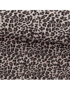 Gedrukt dubbel gaasweefsel - Beige wild