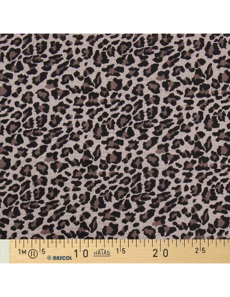 Gedrukt dubbel gaasweefsel - Beige wild