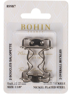 Speciale bretels voor tuinbroek 25 mm zilver Bohin