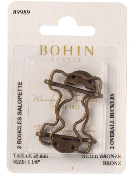 Speciale bretels voor tuinbroek 25 mm brons Bohin