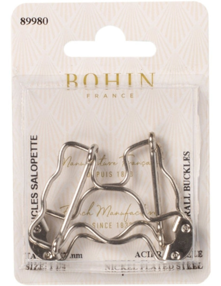 Speciale gespen voor tuinbroek 32 mm zilver Bohin