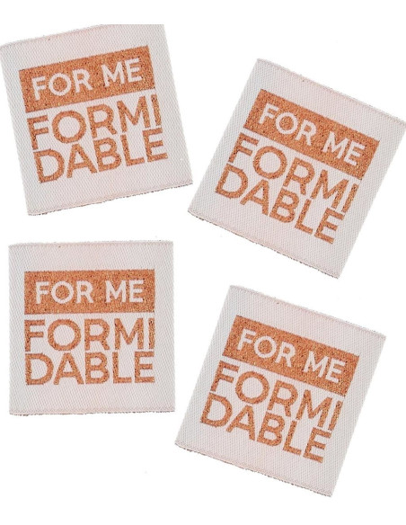 Set van 4 labels om op te naaien - For me formidable