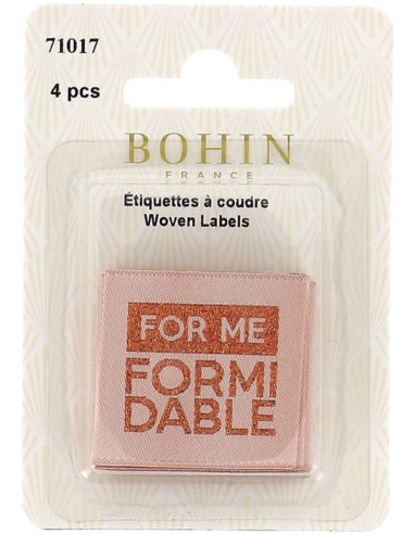 Set van 4 labels om op te naaien - For me formidable