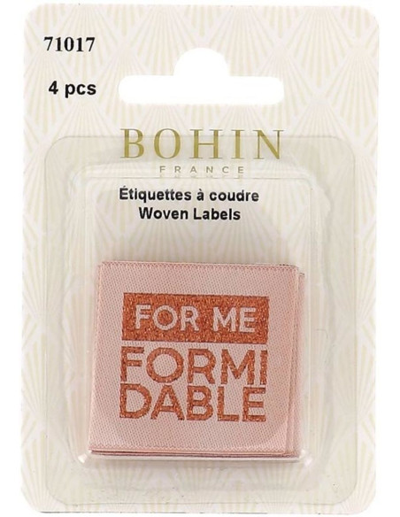Set van 4 labels om op te naaien - For me formidable