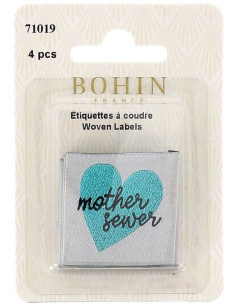 Set van 4 labels om op te naaien - Mother sewer 2