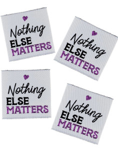 Set van 4 labels om op te naaien - Nothing Else Matters