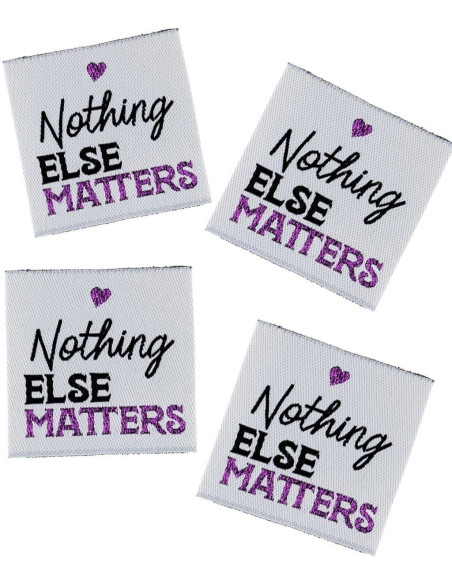 Set van 4 labels om op te naaien - Nothing Else Matters