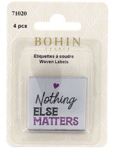 Set van 4 labels om op te naaien - Nothing Else Matters 2