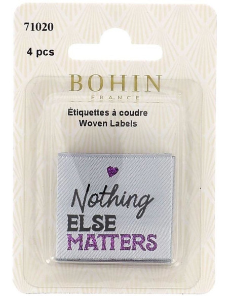 Set van 4 labels om op te naaien - Nothing Else Matters