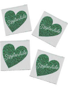 Set van 4 labels om op te naaien - Prachtig