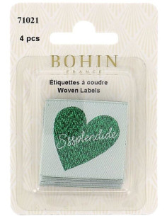 Set van 4 labels om op te naaien - Prachtig 2