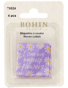 Set van 4 labels om op te naaien - I can buy myself flowers 2
