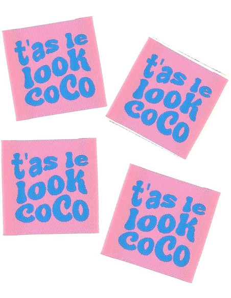 Set van 4 labels om op te naaien - Je hebt de look, coco