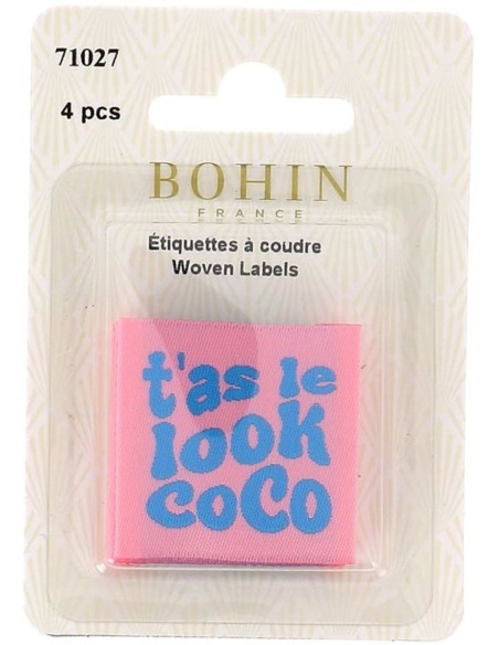 Set van 4 labels om op te naaien - Je hebt de look, coco