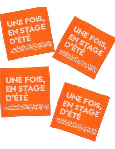 Set van 4 labels om op te naaien - Een keer, tijdens een zomerstage