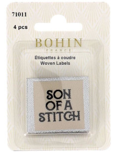 Set van 4 labels om op te naaien - Son of a stitch 2