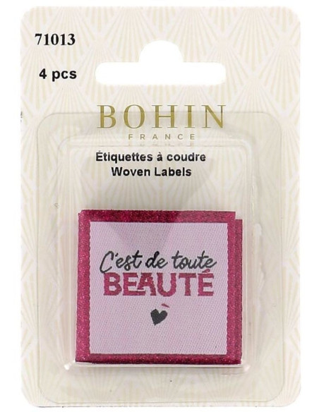Set van 4 labels om op te naaien - Het is prachtig