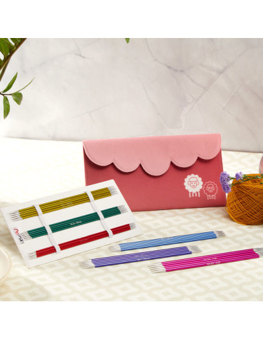 KnitPro Zing set met dubbele punt naalden