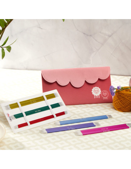 KnitPro Zing set met dubbele punt naalden
