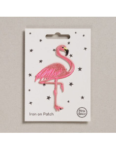 Strijkpatch - Flamingo