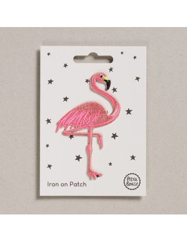 Strijkpatch - Flamingo