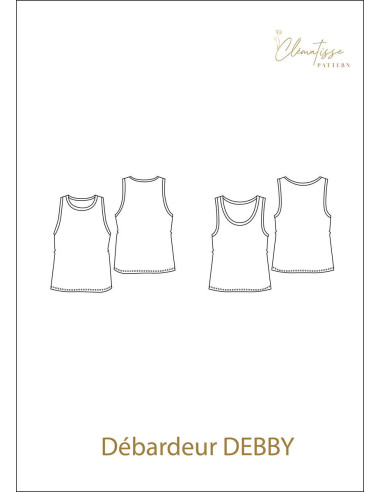 Debby tanktop patroon - Clématisse patroon
