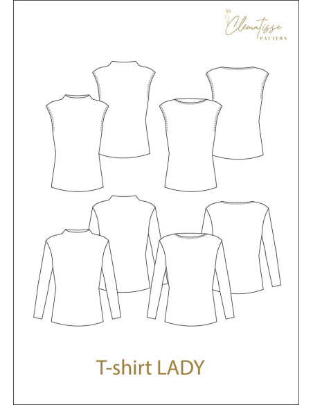 Lady T-shirt patroon - Clématisse patroon