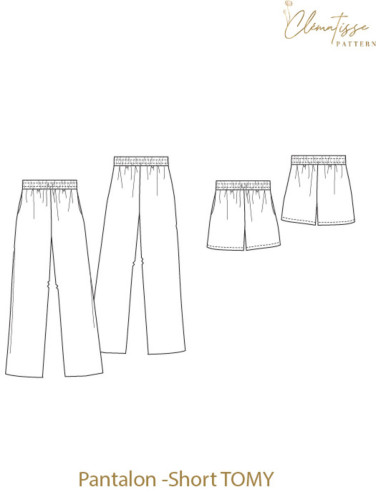Tomy broek en short patroon - Clématisse Pattern
