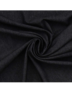 Chambray denim stof - Zwart