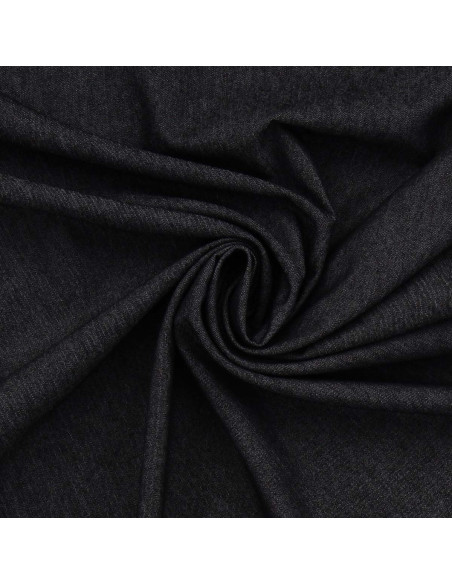 Chambray denim stof - Zwart