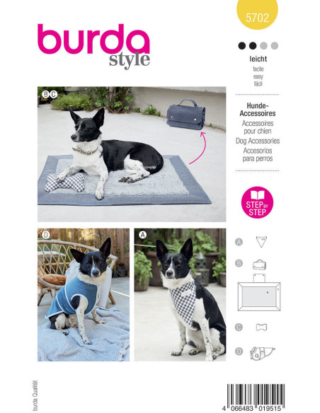 Patroon voor hondenaccessoires - Burda 5702