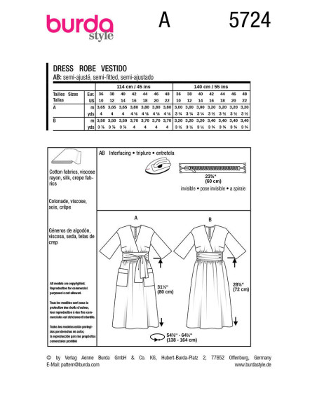 Jurkpatroon - Burda 5724