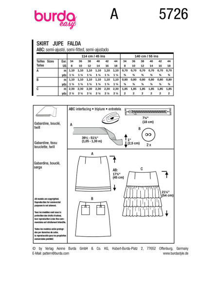 Rokpatroon - Burda 5726