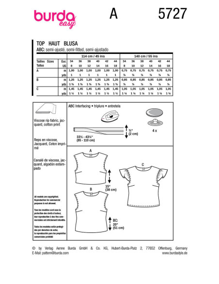 Top patroon - Burda 5727