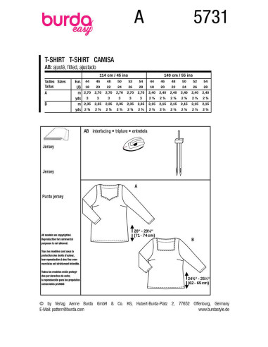 Top patroon - Burda 5731