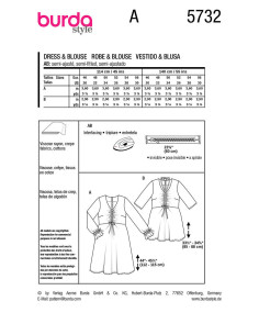 Jurk en blouse patroon - Burda 5732 2